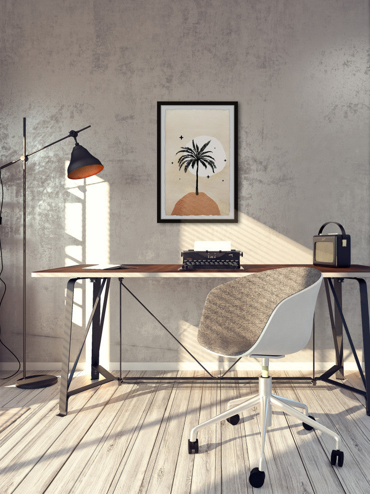 "Palm Tree Peak" Framed Painting Print, 24x36