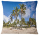 Anakena Beach in Easter Island Seascape Throw Pillow, 16"x16"