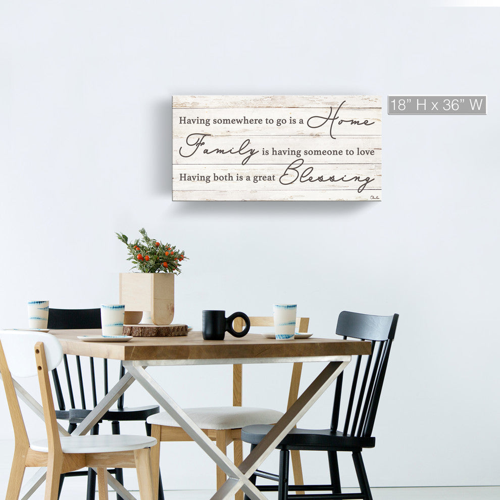 Family Blessing Wrapped Canvas Textual Harvest Wall Art