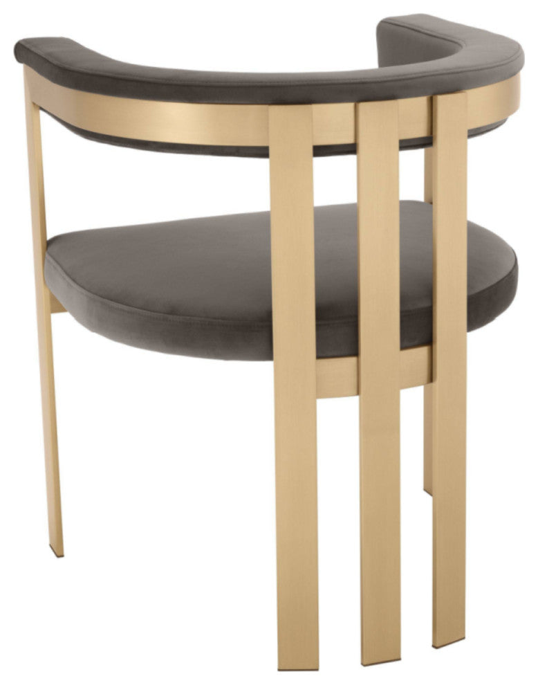 Modern Brass Barrel Dining Chair | Eichholtz Clubhouse