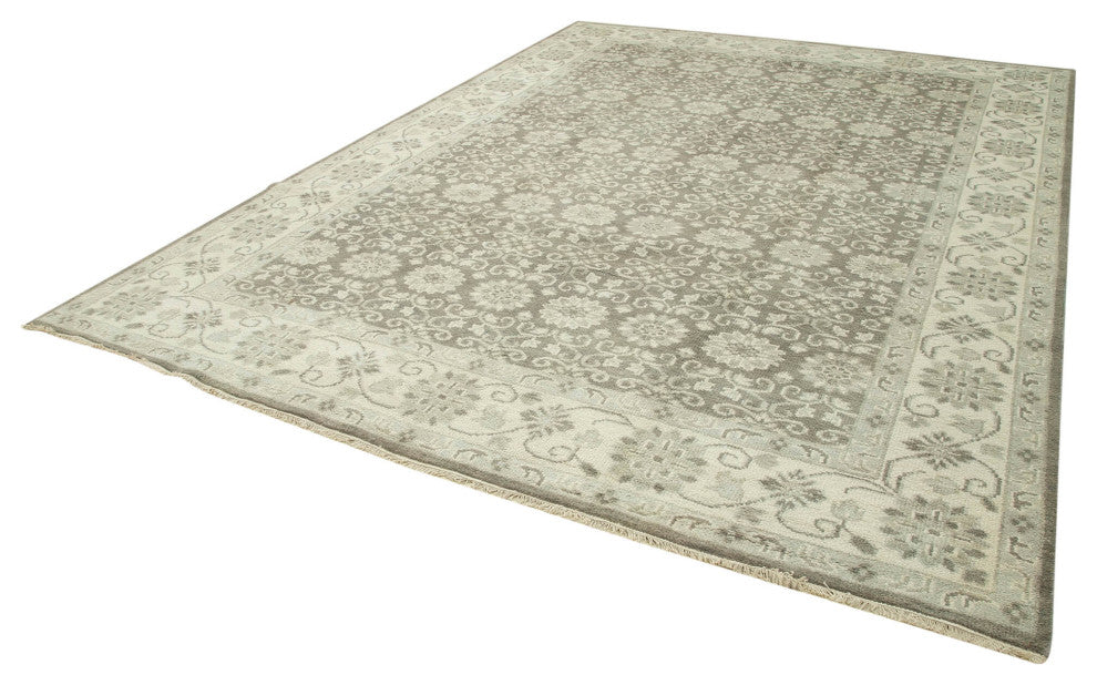 Rug N Carpet - Handwoven Oriental 10' 0" x 13' 9" Soft Grey Oushak Rug