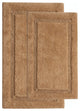 Bath Rug Cotton, 2 Piece Set, Pattern Regency, Beige, 24"x17", 34"x21"