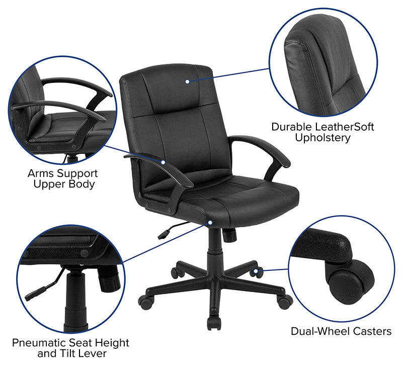 Black LeatherSoft Task Chair