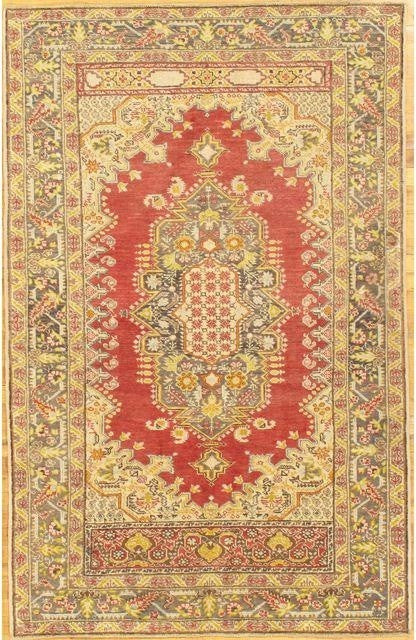 Hand-Knotted Oushak Rug, 4'x6'8"