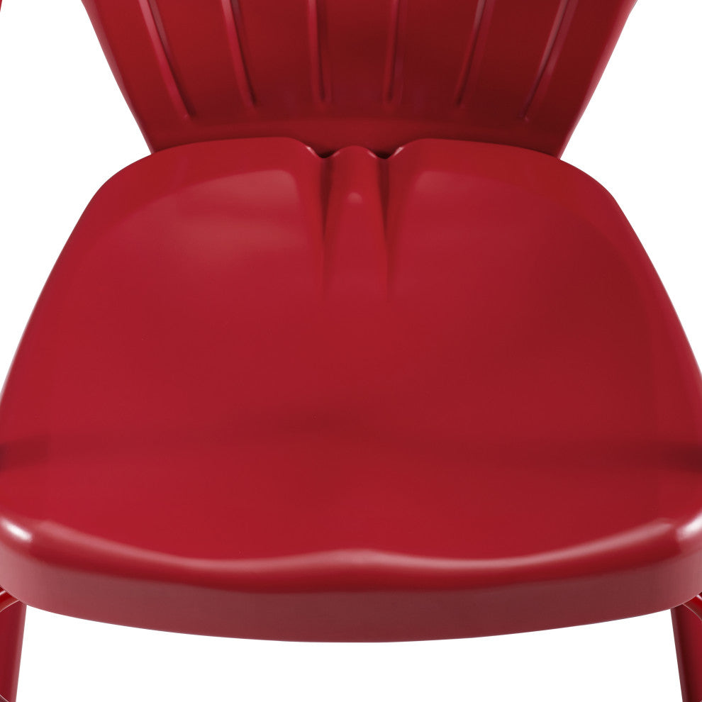 Ridgeland 3-Piece Outdoor Bistro Set, Bright Red Gloss