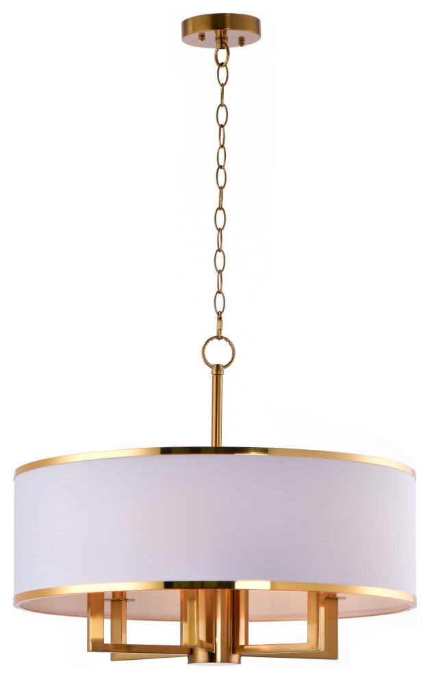 Lazzur Vesle 6 Light 24" Satin Gold Pendant