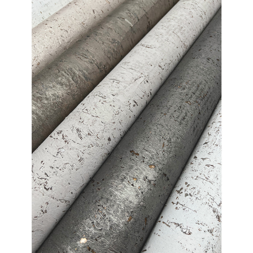 White and Silver Cork Wallpaper