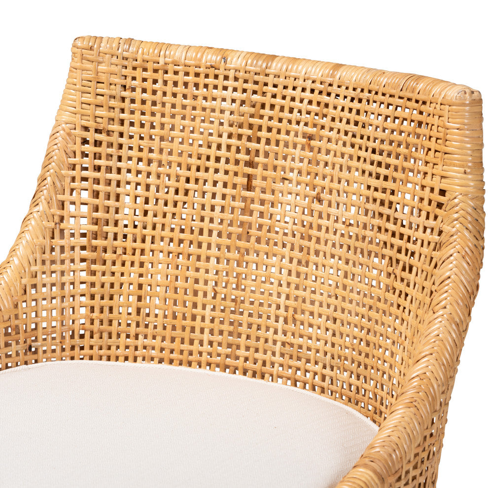 Ruby Natural Brown Rattan Collection, Counter Stool
