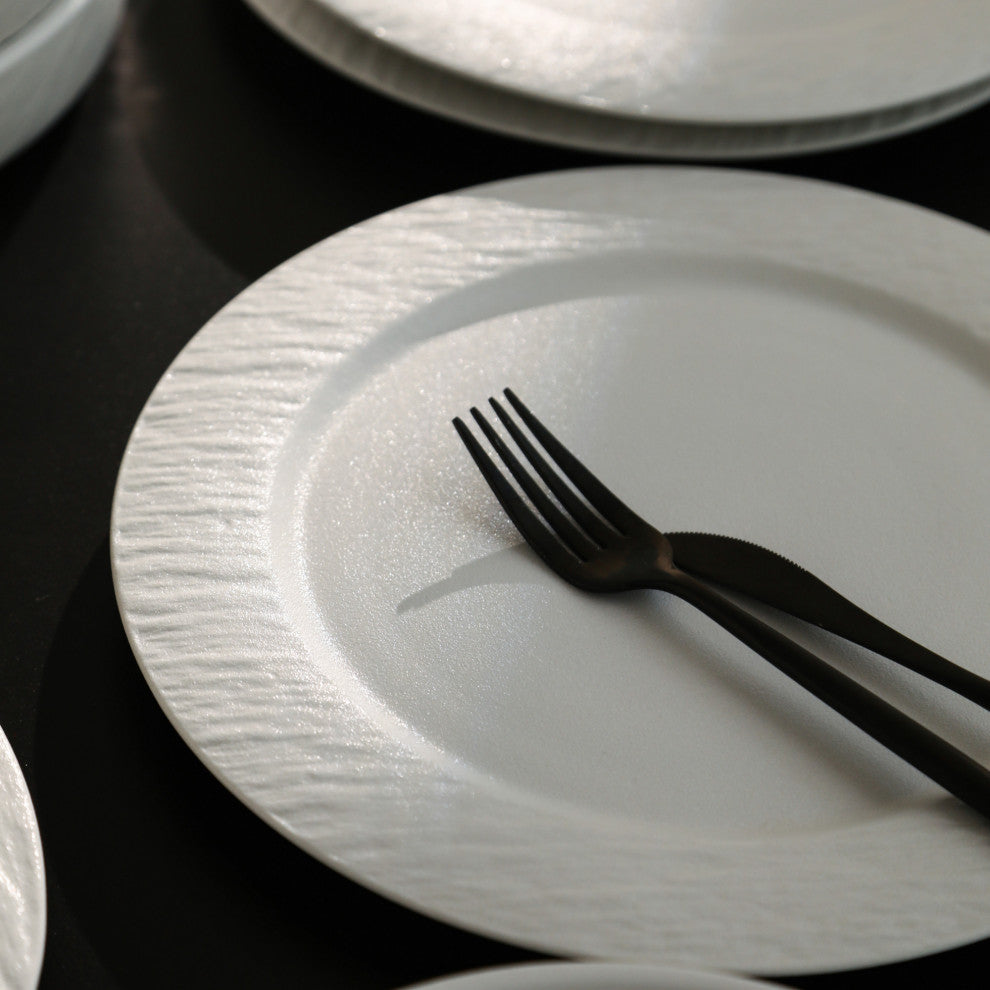 Stone Lain Senso New Bone China 12 Piece Dinnerware Set, White