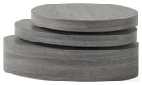 GDF Studio Lenox Oval Mod Rotating Wood Coffee Table