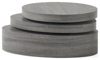 GDF Studio Lenox Oval Mod Rotating Wood Coffee Table