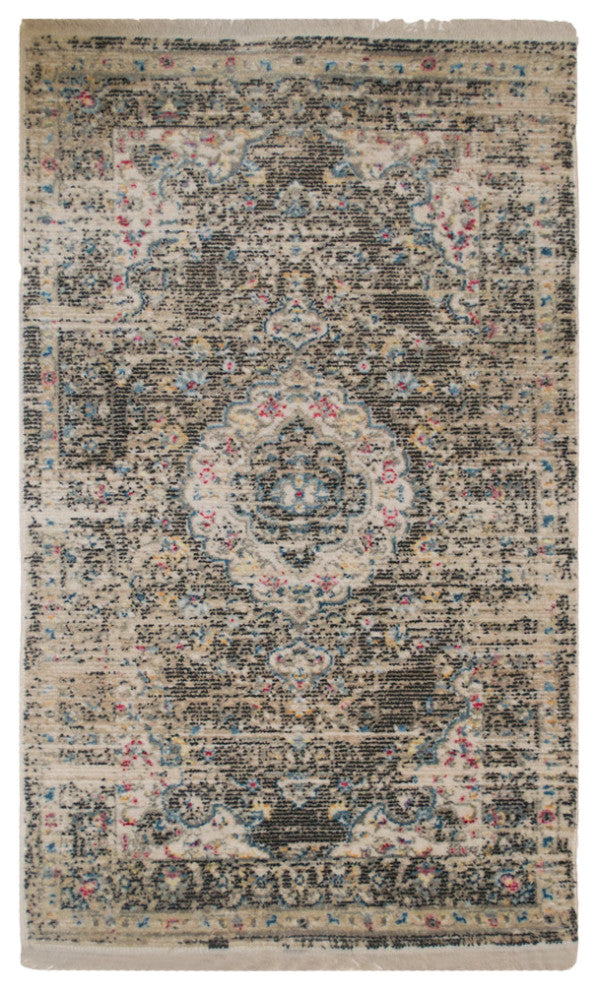 Machine Made Polyester Durable Indoor Outdoor Washable Oriental Pattern Footmat