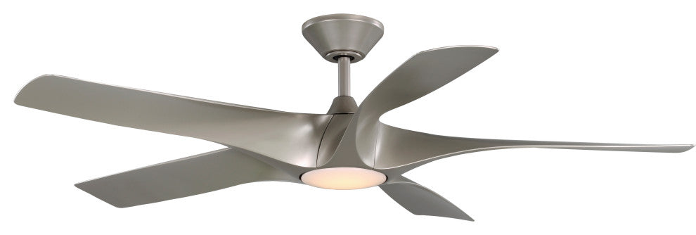 Luxury Transitional Ceiling Fan, Hand-Painted Silver
