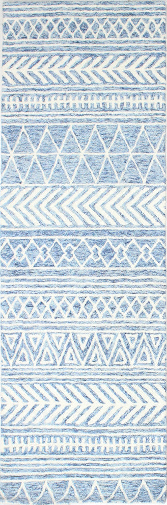 Bashian Nuncio Area Rug, Denim, 5x7.6