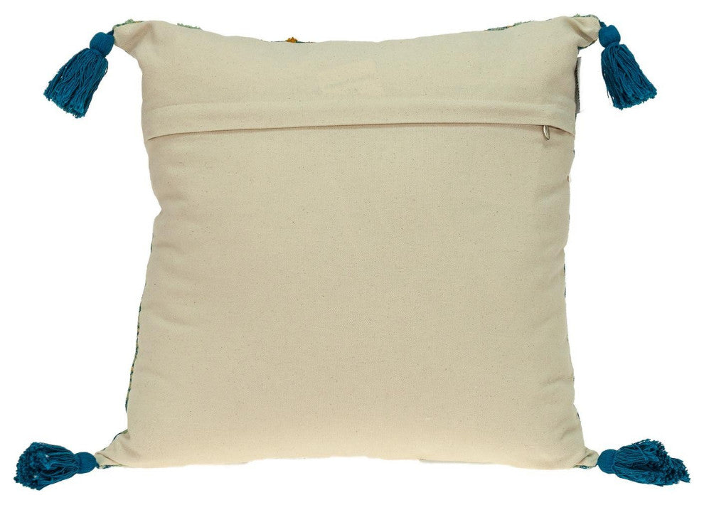 Multicolor Jacquard Woven Throw Pillow