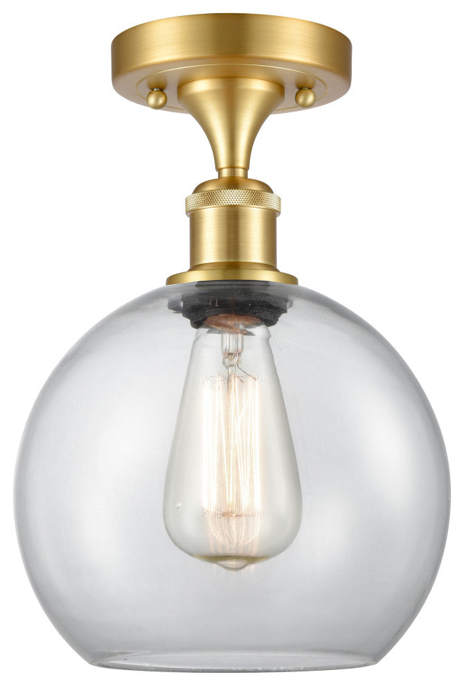 Innovations Lighting 516-1C-SG-G122-8-LED Athens 1 Light 8" Semi-Flush Mount