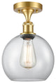 Innovations Lighting 516-1C-SG-G122-8-LED Athens 1 Light 8" Semi-Flush Mount