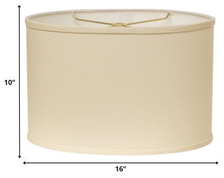 16" Ivory Throwback Oval No Slub Lampshade