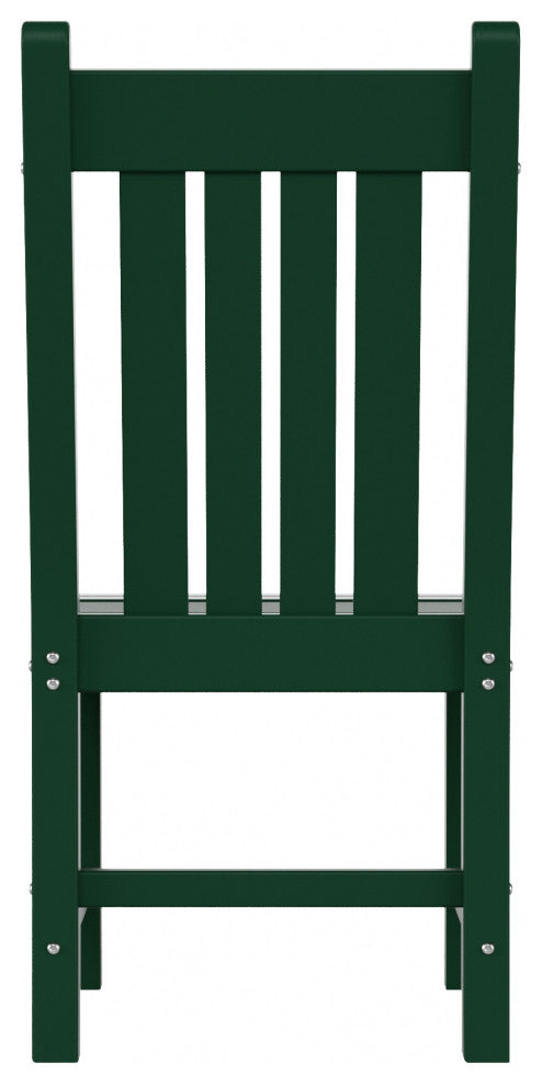 WestinTrends Outdoor Patio Poly Lumber Dining Chair, Fade UV Water Resistant, Dark Green