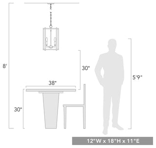 Tribeca 4-Light Pendant Outdoor With Clear Glass Shade