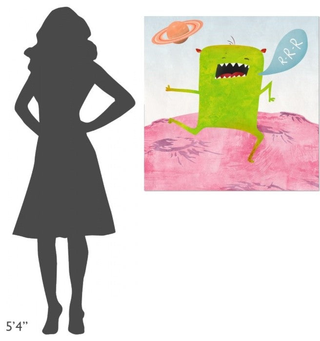 "Alien Friend Number 1" Stretched Canvas Giclee by Skip Teller, 36x36"