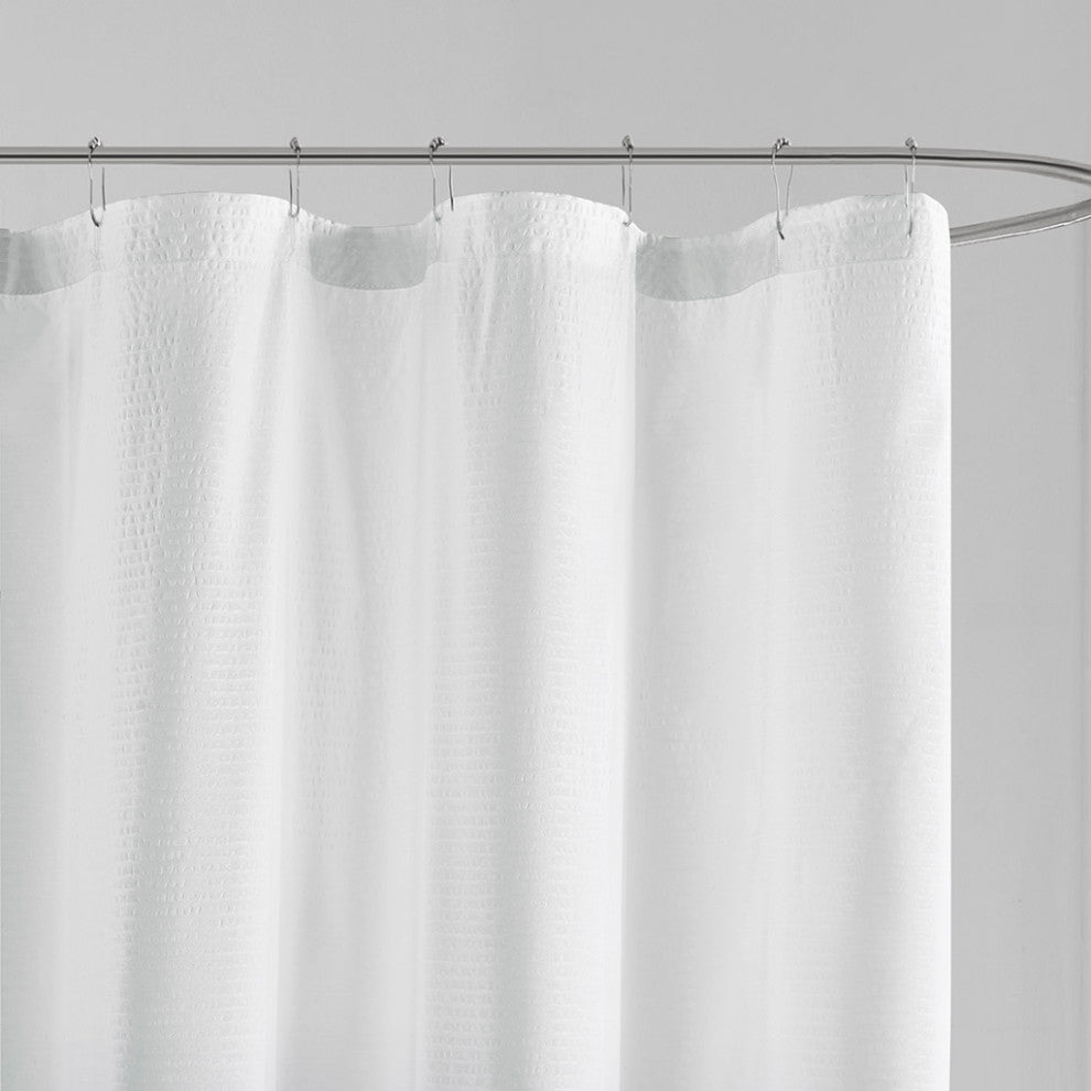 Madison Park Ara Ombre Printed Seersucker Shower Curtain
