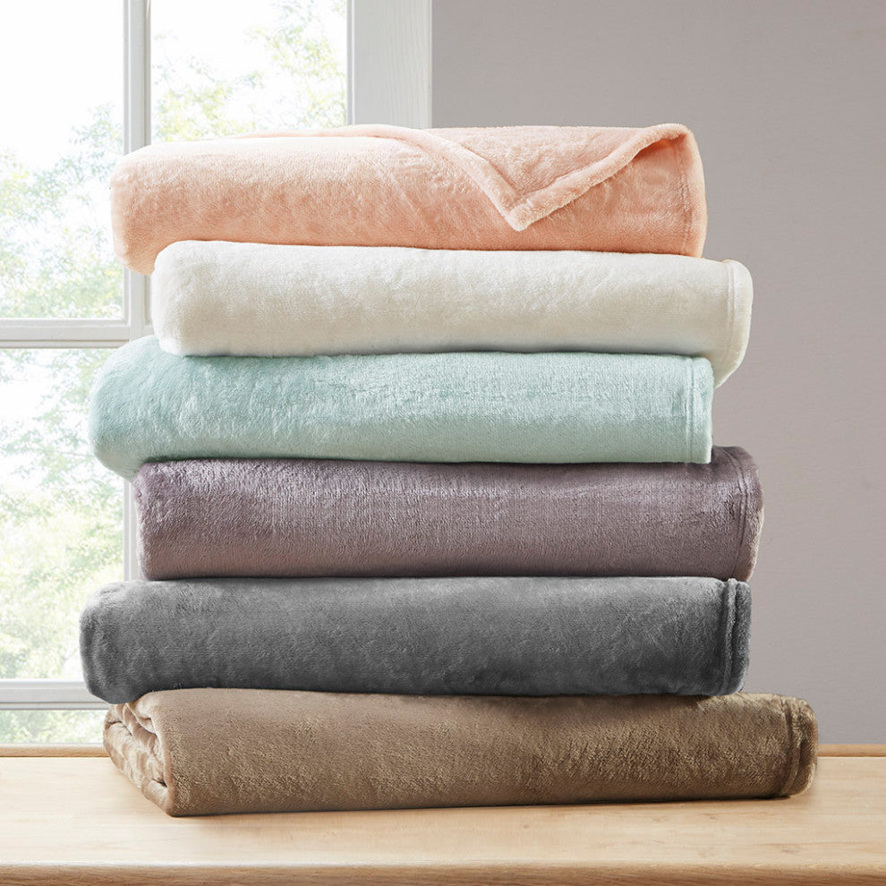 Madison Park Microlight Blanket, Blush