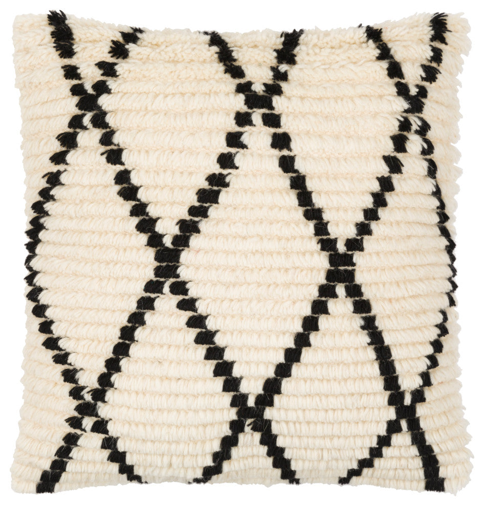 Surya Benisouk Pillow Shell With Polyester Insert 20"H X 20"W Cream