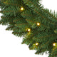 24" Green Pine Artificial Christmas Wreath With 35 Clear LED Lights