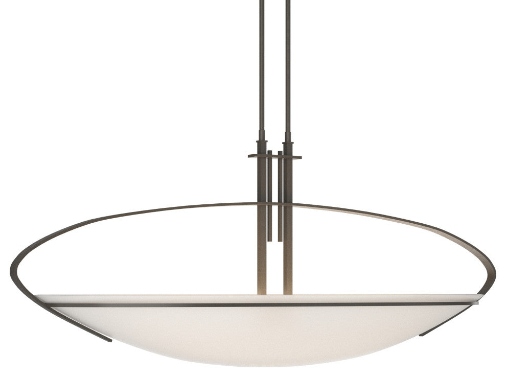 Mackintosh Large Pendant, Dark Smoke Finish, Opal Glass