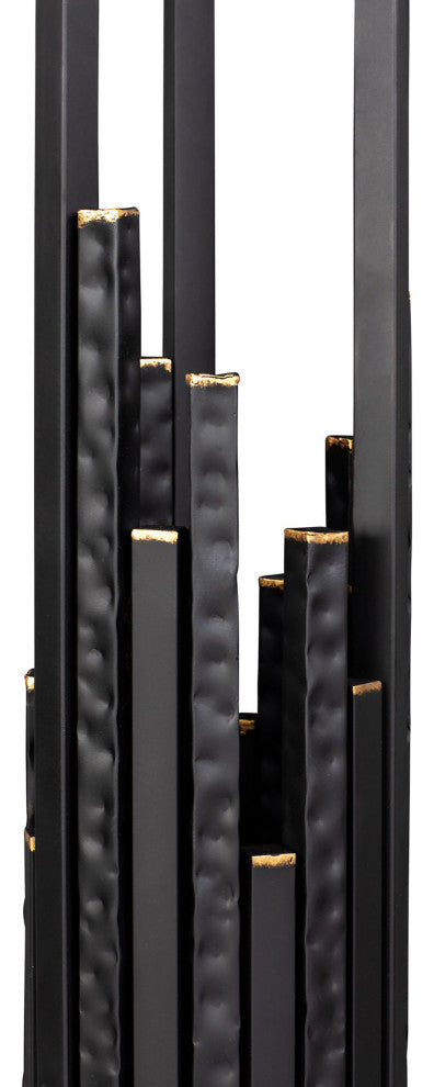Matrix 6-Lt Floor Lamp - Matte Black/French Gold