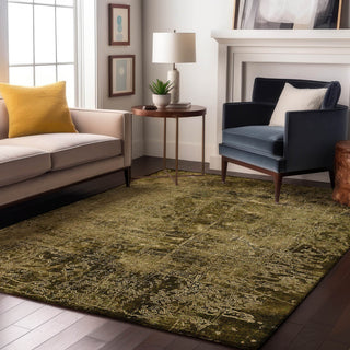 Premium Machine Washable Mayfield AMF559 Brown 3' x 5' Rug