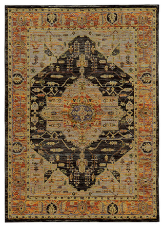 Oriental Weavers Andorra Gold/ Grey Oriental Indoor Area Rug 8'6"X11'7"