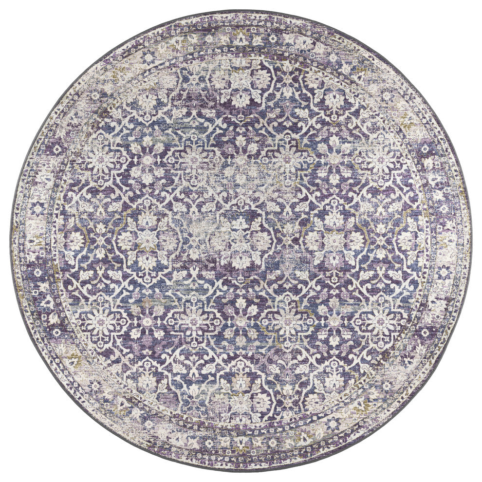 Jericho JC3 Violet 6' x 6' Round Rug