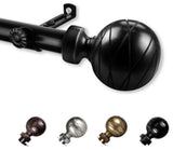 Arman Curtain Rod, Black, 120-170"