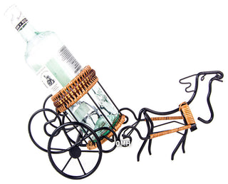 Moose-Drawn Sleigh Ride Wine Holder