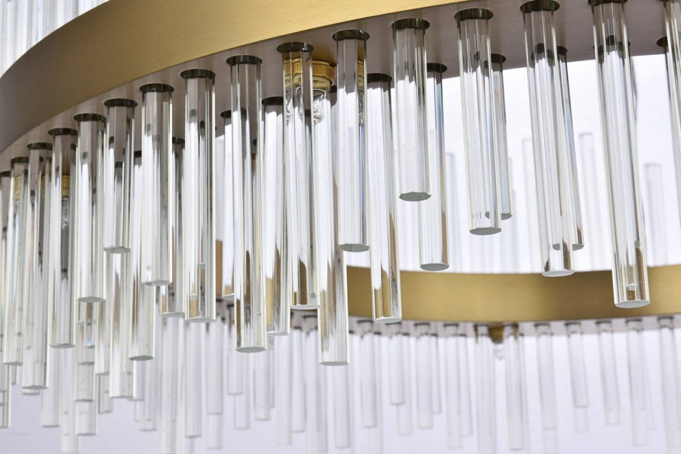 Modern Satin Gold 20-Light Chandelier