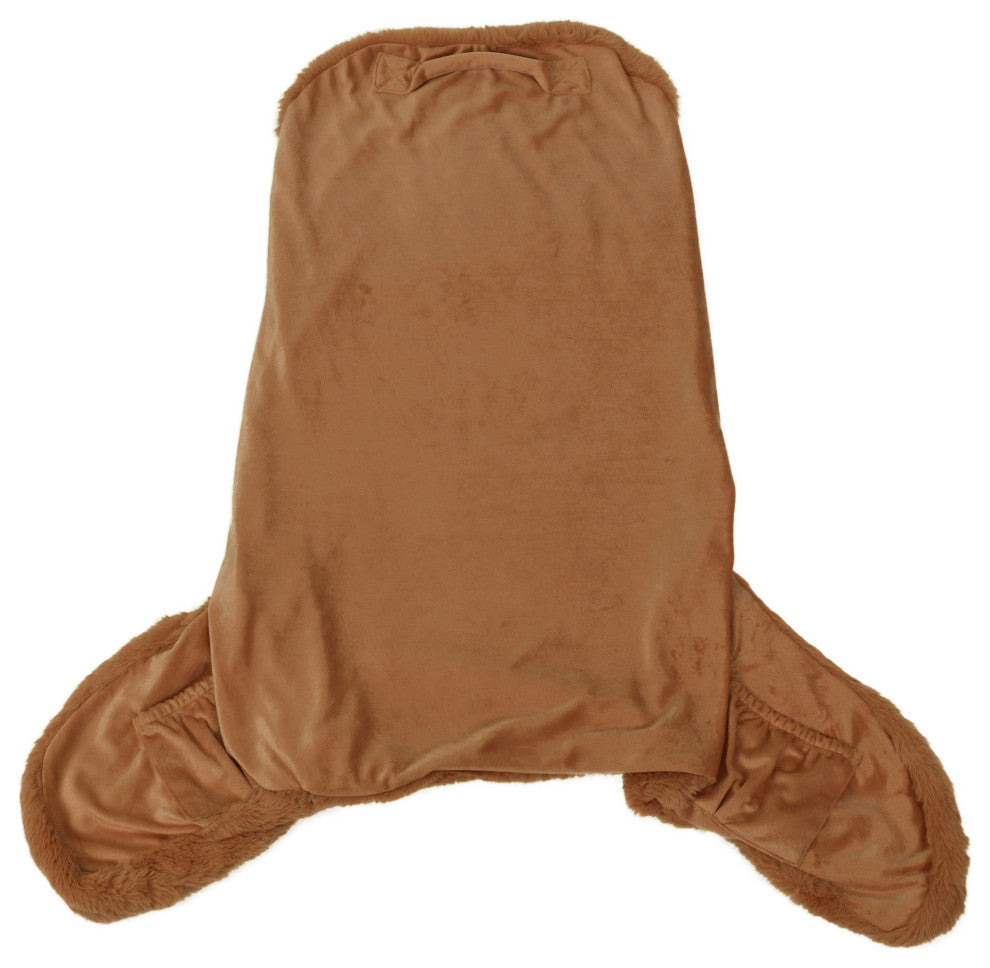 Faux Fur Bedrest Shell, Umber, 28"x30" X17"