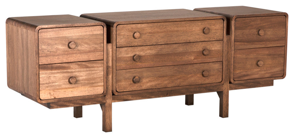 Minsk Dark Walnut Sleek Design Sideboard