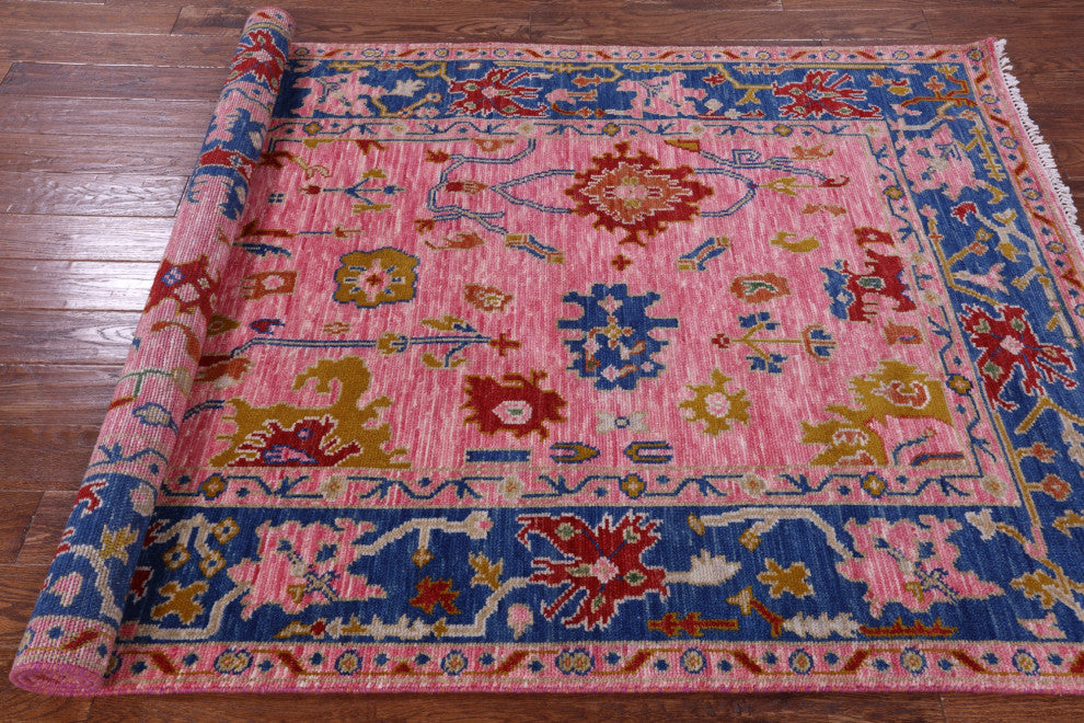 Hand Knotted Turkish Oushak Wool Rug 5' 1" X 8' 1" - Q15879