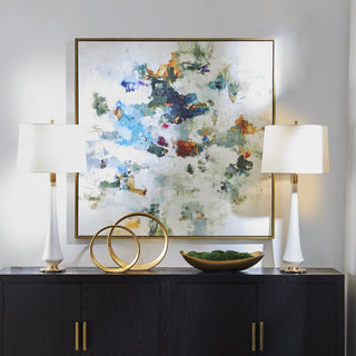 Uttermost 32330 Rock and Roll 50" x 50" Framed Abstract Painting - Multicolored