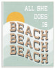 Funny Word Beach Ocean Coast Design, 12"x18"