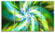Beautiful Green Flower Petals, Floral Canvas Art Print, 48"x28", 4 Panels