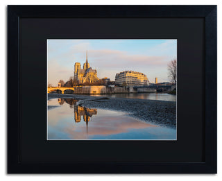 Mathieu Rivrin 'Sunrise in Notre Dame de Paris' Matted Framed Art, 16x20