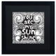 Hello Angel 'Sunshine' Art, Black Frame, Black Mat, 16x16