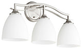 Quorum Lighting 5027-3-65 Jardin Transitional Vanity Light, Satin Nickel