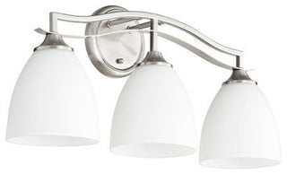 Quorum Lighting 5027-3-65 Jardin Transitional Vanity Light, Satin Nickel