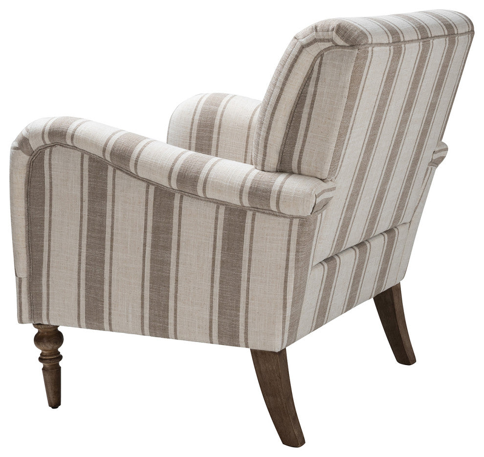 Stripe Armchair Set of 2, Tan