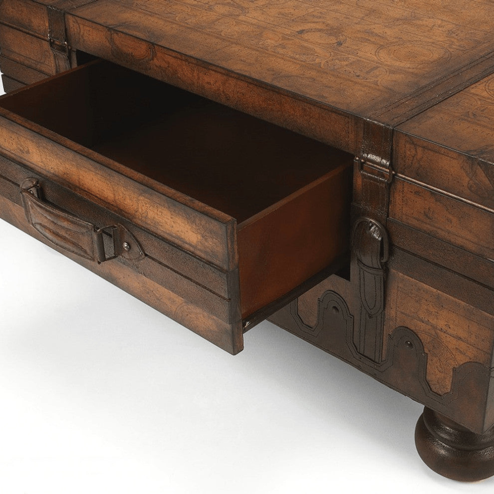 Old World Vintage Style Map Coffee Table