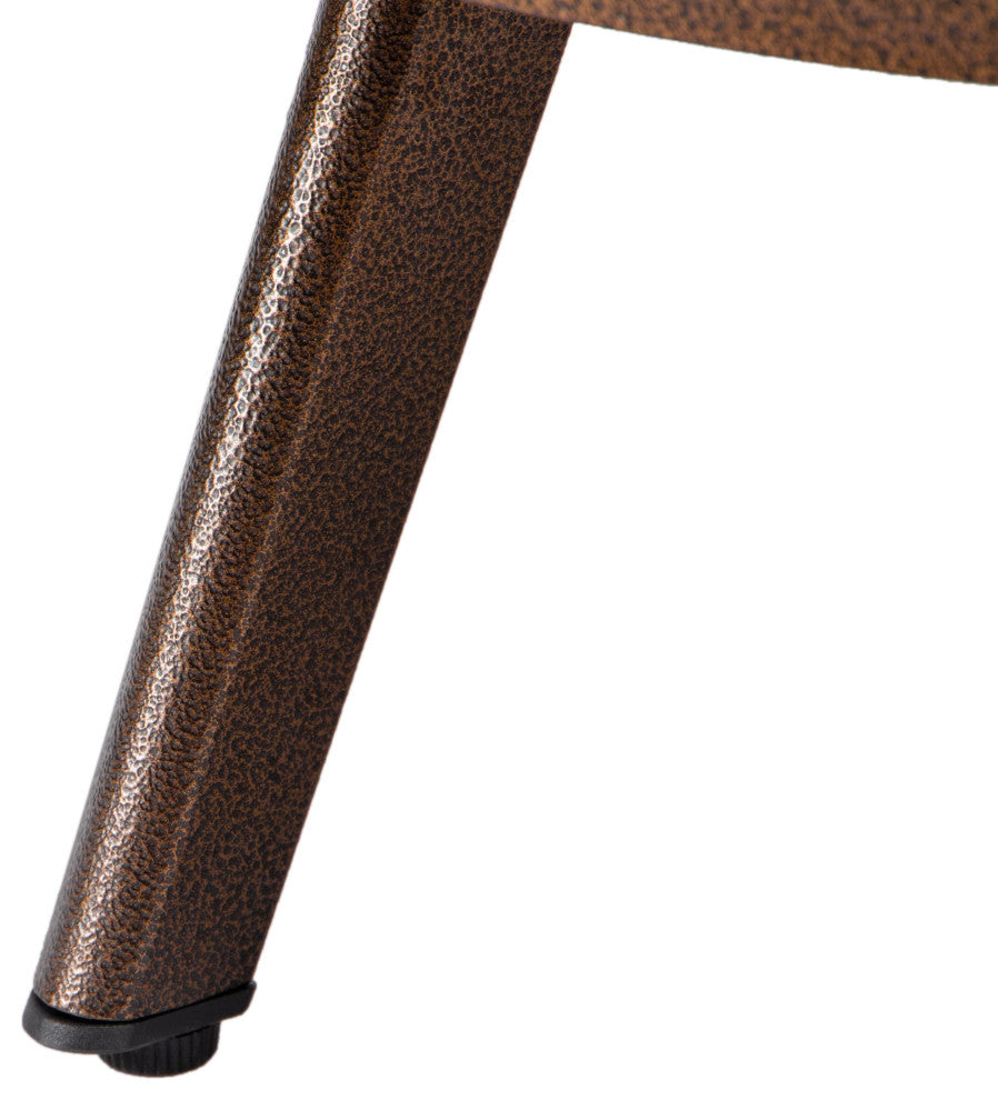 Leisuremod Walbrooke Patio Round Fire Pit Table With Aluminum Frame, Brown